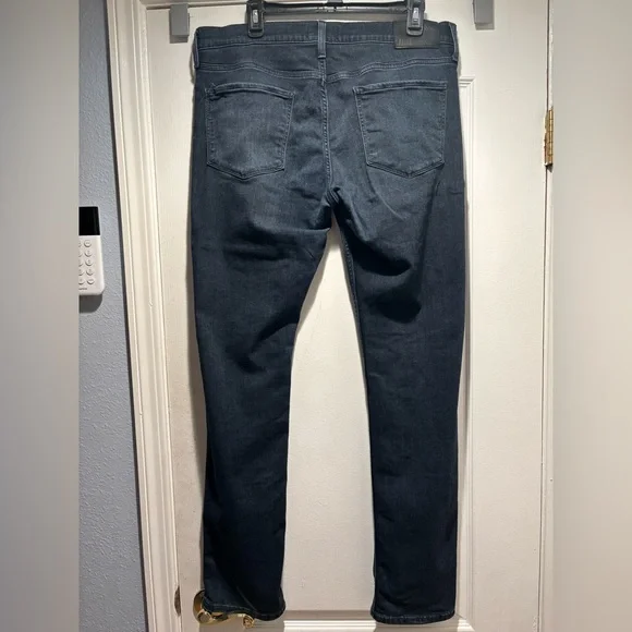 PAIGE LENNOX SLIM Men's Dark Blue Jean Size 34x32 - Picture 3 of 12